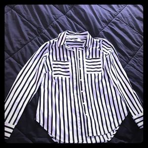 Striped button down portofino style shirt